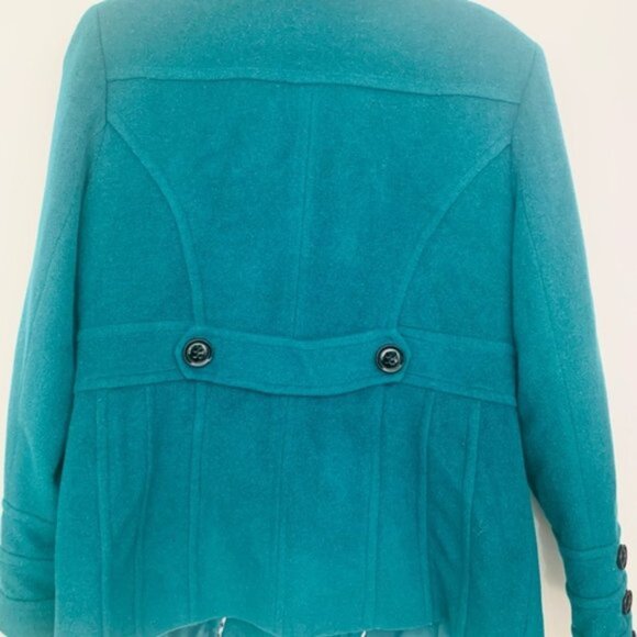 St. Johns Bay Winter Cashmere Wool Blend Coat in Rare Emerald Sz. M - Picture 5 of 10